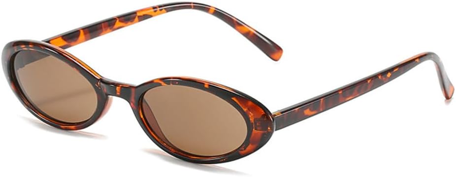 

Сексуальные женские солнцезащитные очки в маленькой оправе, модные, с леопардовым принтом, коричневые, винтажные, овальные, черные, с защитой от УФ-излучения UV400 MTZJH, Leopard Tea