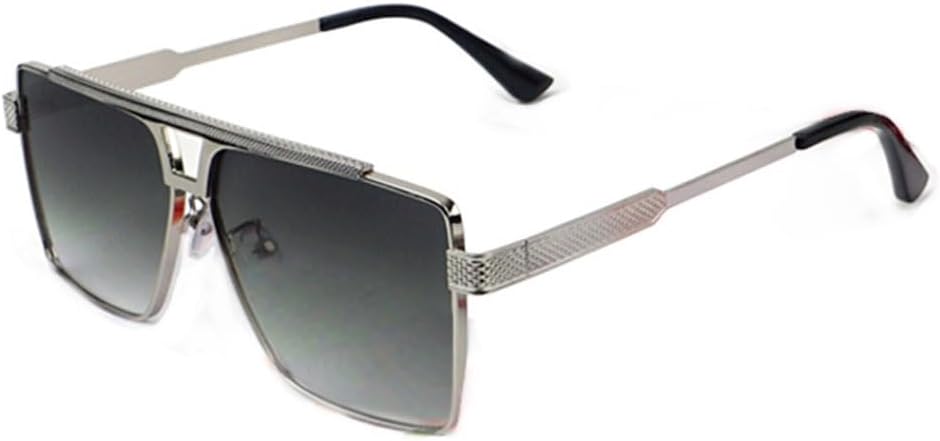 

Ретро-солнцезащитные очки в крупной оправе для мужчин и женщин, с плоской верхней частью и двойной перемычкой, роскошные, модные, с защитой от УФ-излучения UV400 TYUVIVO, C04 Green