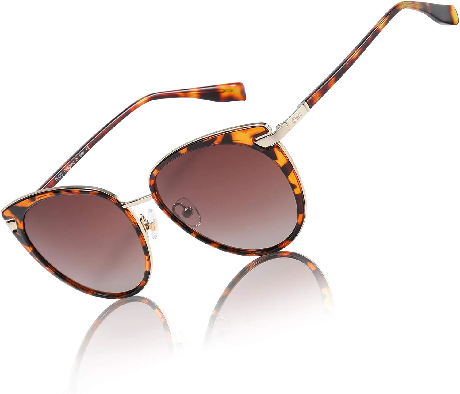 

Солнцезащитные очки DUCO «Кошачий глаз» для женщин, ретро-поляризованные, в стиле 90-х, винтажные, с защитой от УФ-излучения, модель DC1222, Tortoise Frame Brown Lens