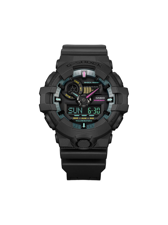 

Часы Multi-Fluorescent Accents GA-700MF-1AER G-Shock, черный
