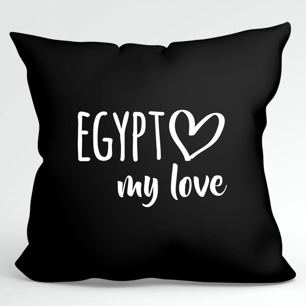 

Подушка Huuraa Egypt my love, декоративный чехол на подушку без наполнителя, размер 40х40см, черный для всех любителей Египта, идея подарка для друзей и семьи Hellweg Druckerei