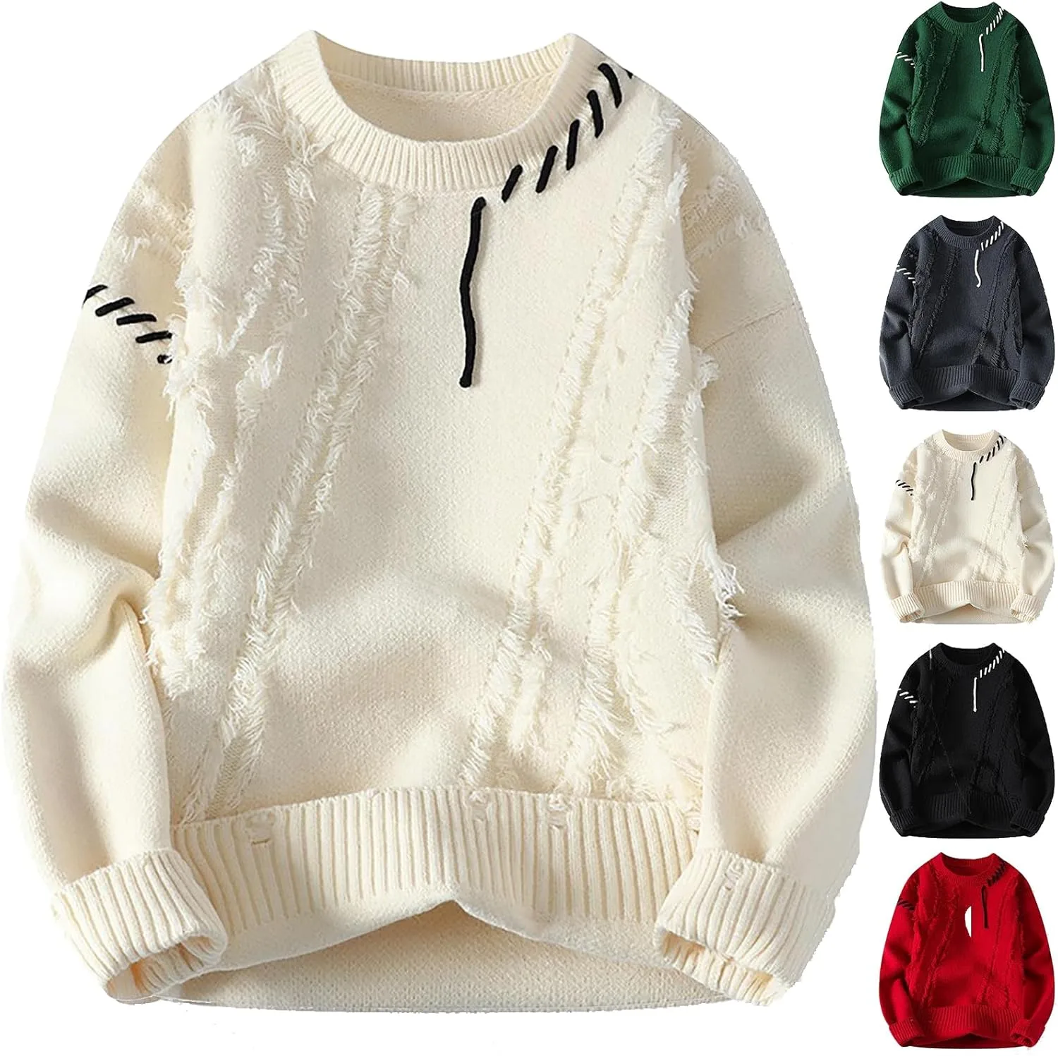 

Мужской толстый свитер с длинным рукавом и воротником-гольф, вязаный, теплый, для осени и зимы