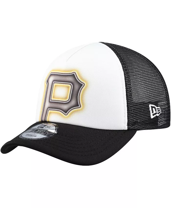 

Детская белая/черная кепка дальнобойщика Pittsburgh Pirates с А-образной рамкой 9FORTY, регулируемая New Era