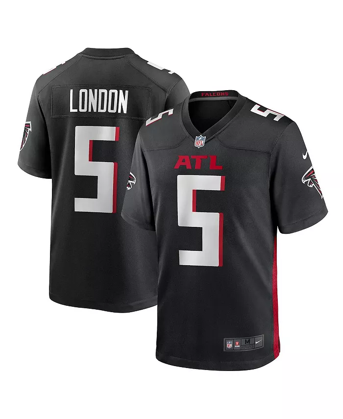 

Мужская игровая футболка Drake London Black Atlanta Falcons Nike