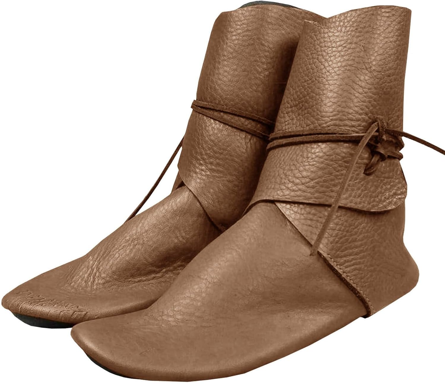 

Ботинки Syktkmx Mens Renaissance, на застежке с шнуровкой, средневековые, для косплея, вестерн, пиратские, викингские, с завязками, на Хэллоуин, темно-коричневый