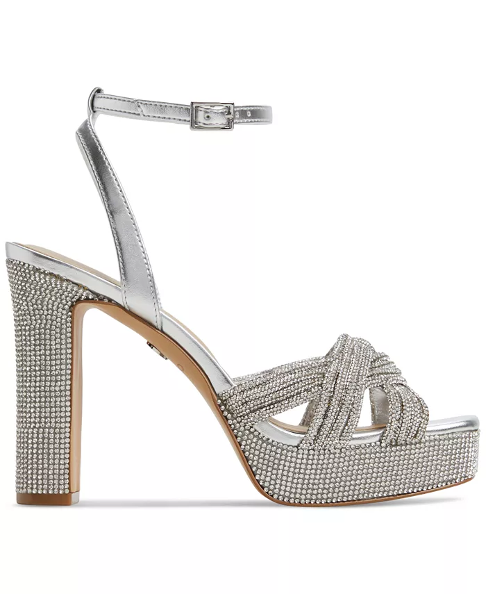 Женские босоножки-платформы Shimma с камнями ALDO, серебряный — фото 2