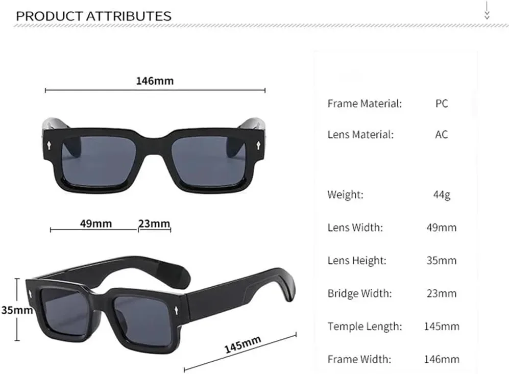 

Ретро-солнцезащитные очки для мужчин и женщин, винтажные солнцезащитные очки с заклепками, модные солнцезащитные очки с защитой от УФ-излучения UV400 KTUCN, Black Tea