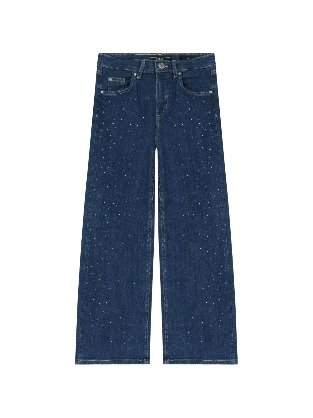 Джинсы с отделкой стразами Guess Kids, синий