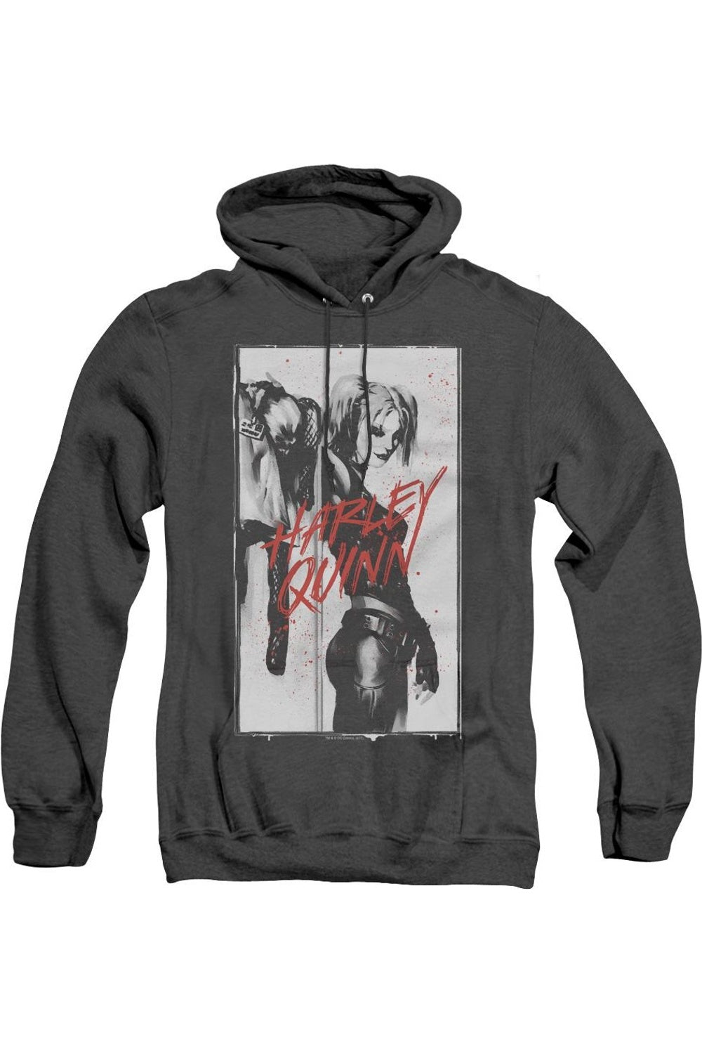 

Batman Inked Quinn Adult Heather Hoodie / Толстовка с капюшоном Gildan, черный
