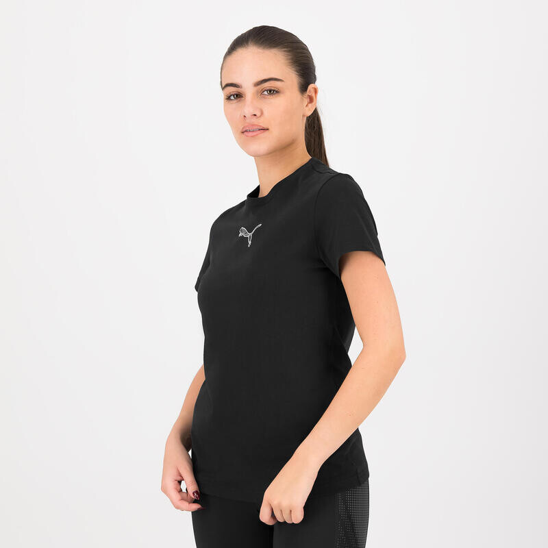 

Футболка Puma женская хлопок - черная, цвет schwarz
