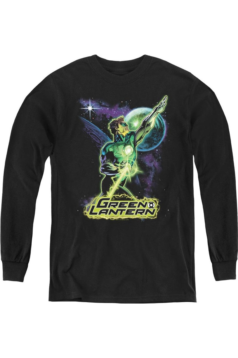 

Футболка с длинным рукавом Hal Galaxy для подростков Justice League of America Gildan, черный