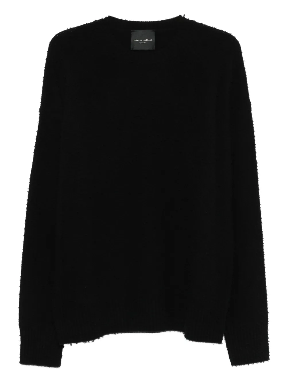 

Свитер из шерсти мериноса Roberto Collina, черный