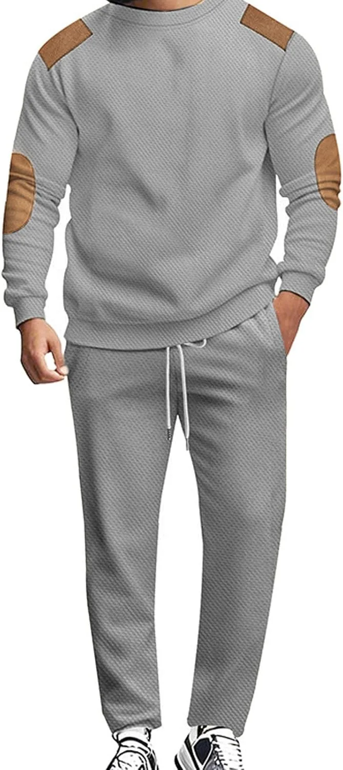 Мужской свитер с резинкой и налокотниками Slim Fit — фото 3