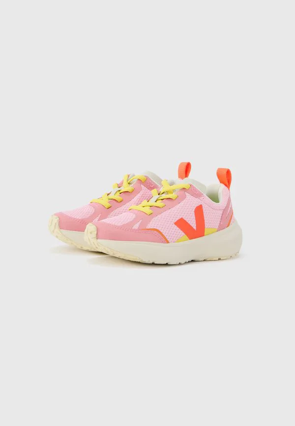 Маленькие светло-желтые кроссовки унисекс Veja, Guimauve/Orange Fluo — фото 2