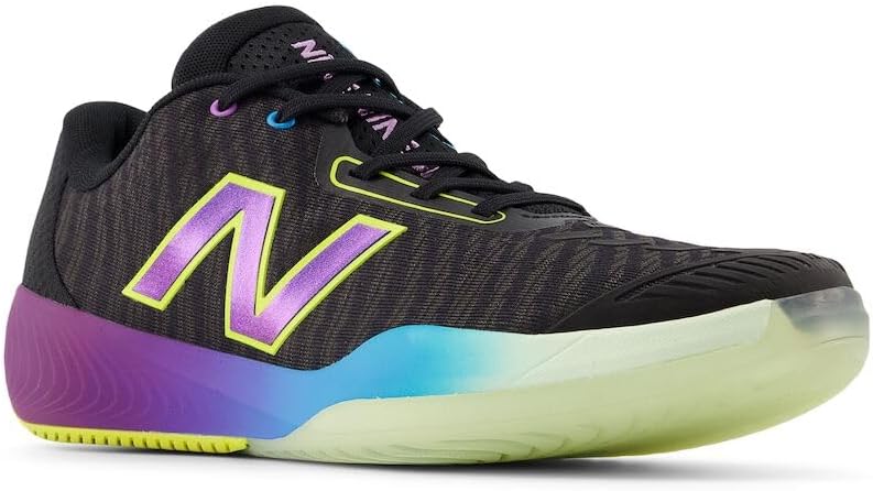 Мужские теннисные кроссовки New Balance FuelCell 996 V4 для жесткого корта, черный/синий — фото 4