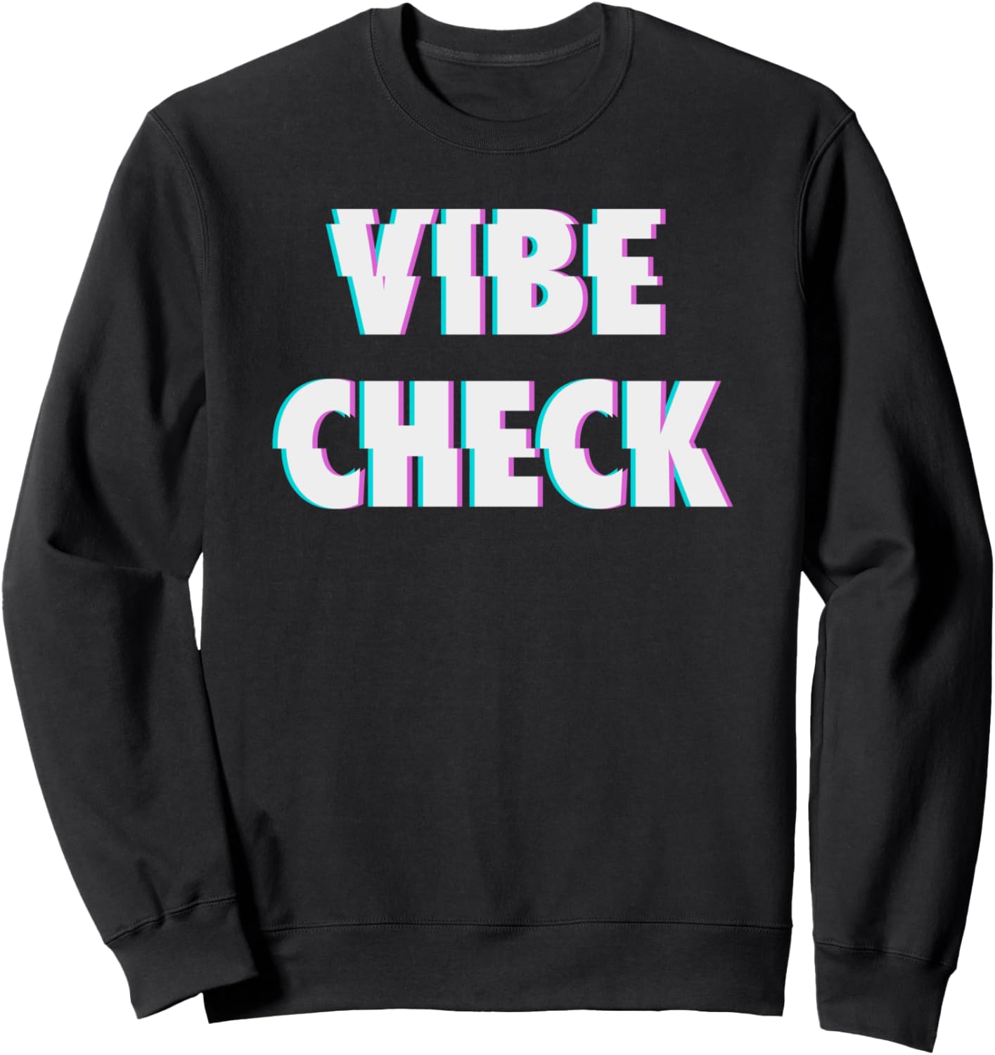 

Толстовка Vibe Check с искаженным жирным текстом Trendy Apparel, черный