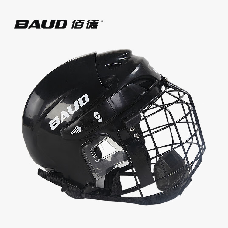 

BAUD Детский и молодежный хоккейный шлем для катания на роликах и льду, черный, L (обхват головы 56-58 см)