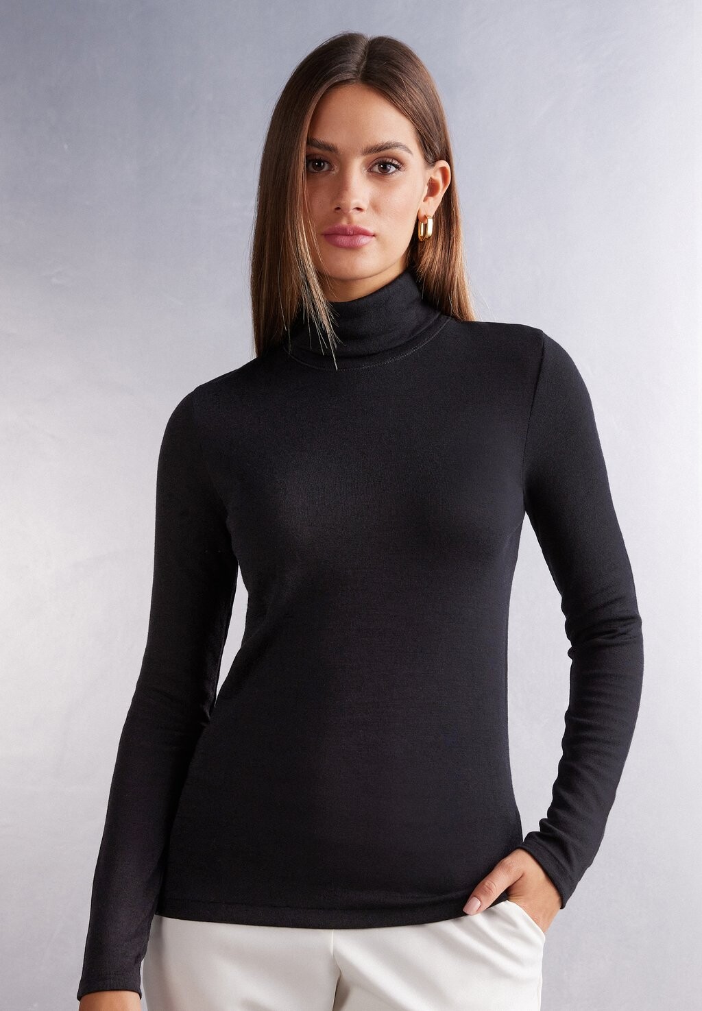 

Вязаный свитер WARM EFFECT TURTLENECK Intimissimi, цвет schwarz black