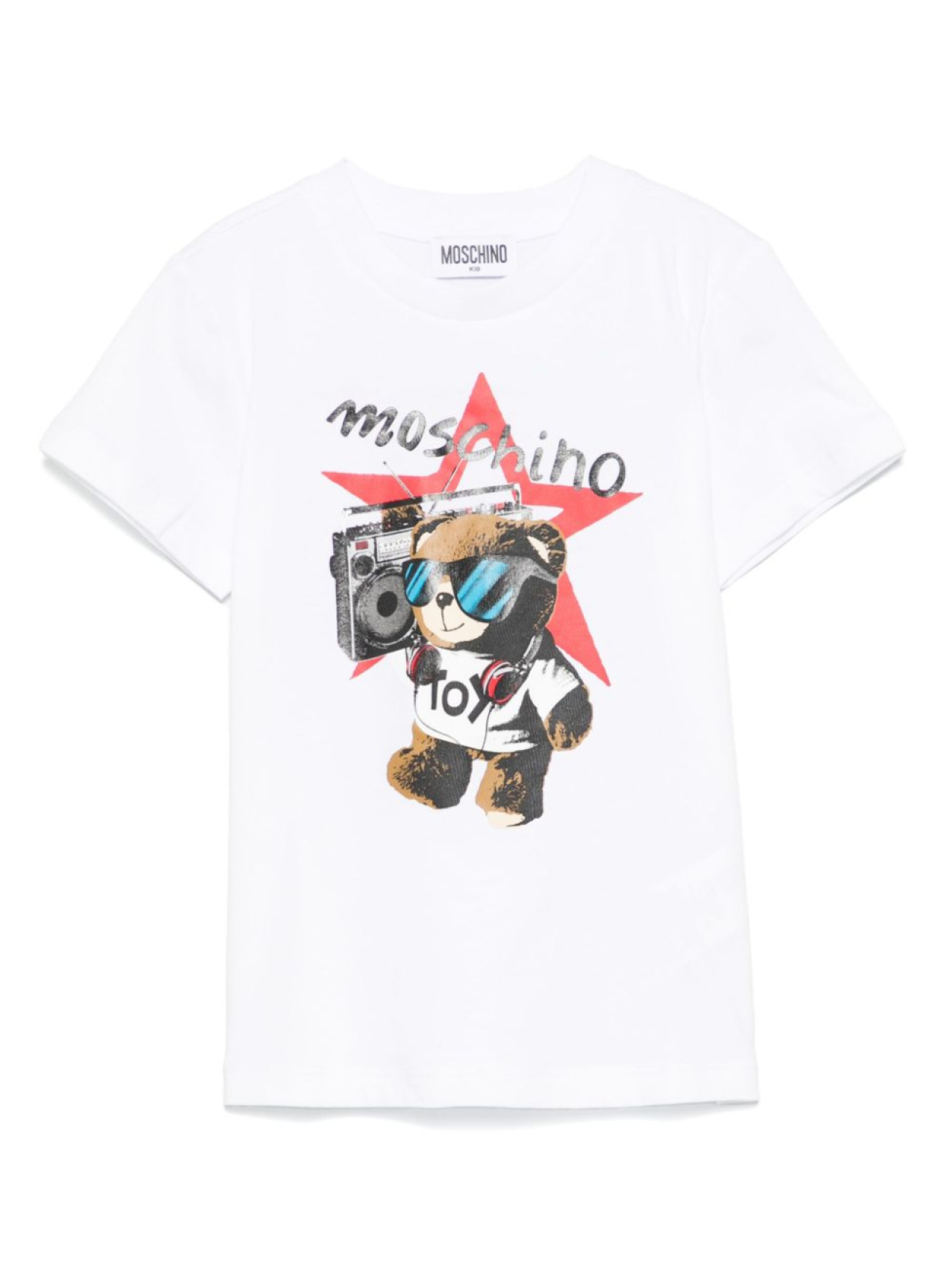 

Moschino Kids футболка с принтом Teddy Bear, белый