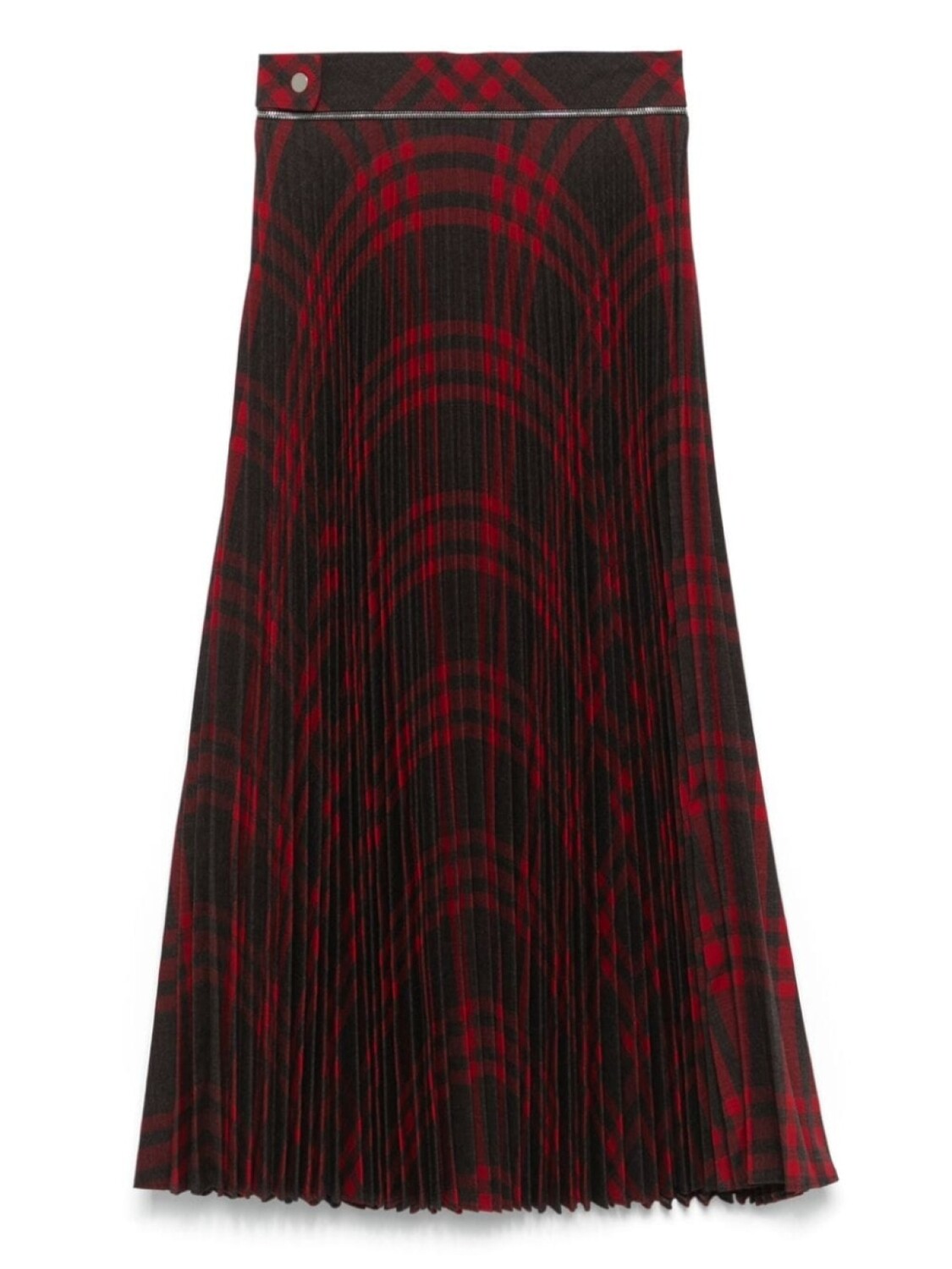 Юбка Burberry в складку в клетку, серый — фото 2