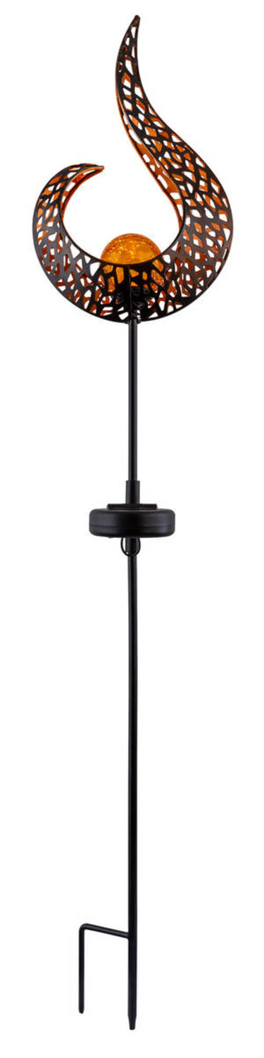 

Солнечная лампа Globo, 16,5x6,5x90 см, черный/золотой