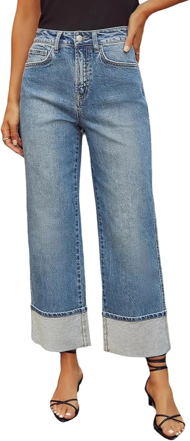 

Бойфренд джинсы для женщин mid rise стрейч distressed crop straight leg TACSTRUN