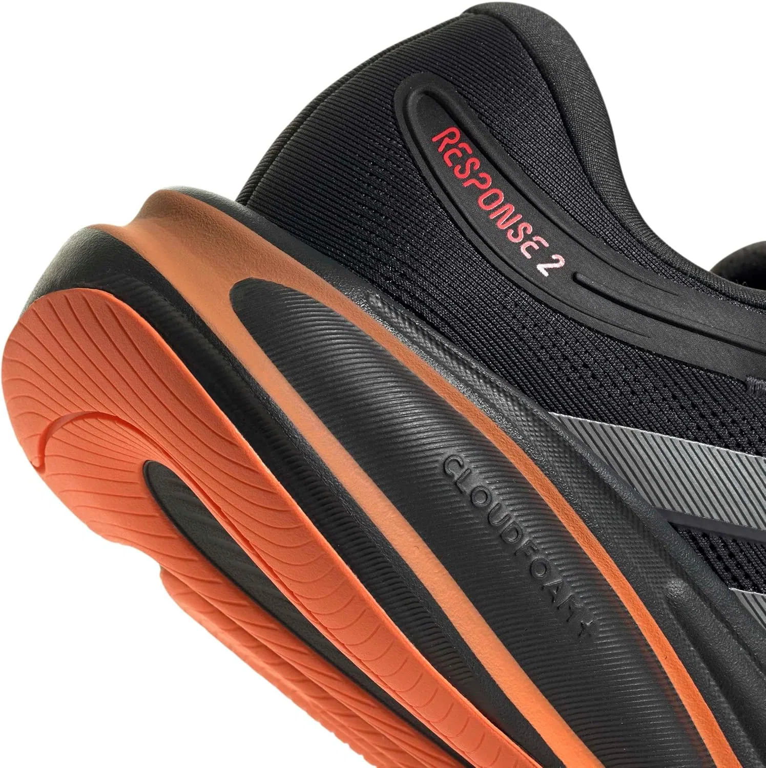 Мужские беговые кроссовки Adidas Response 2, Core Black Iron Met Carbon — фото 4