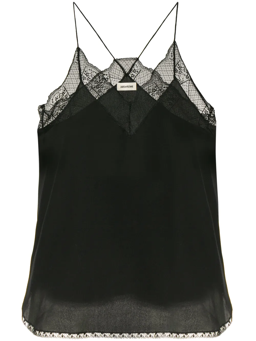 

Кружевной топ на бретелях Zadig&Voltaire, черный