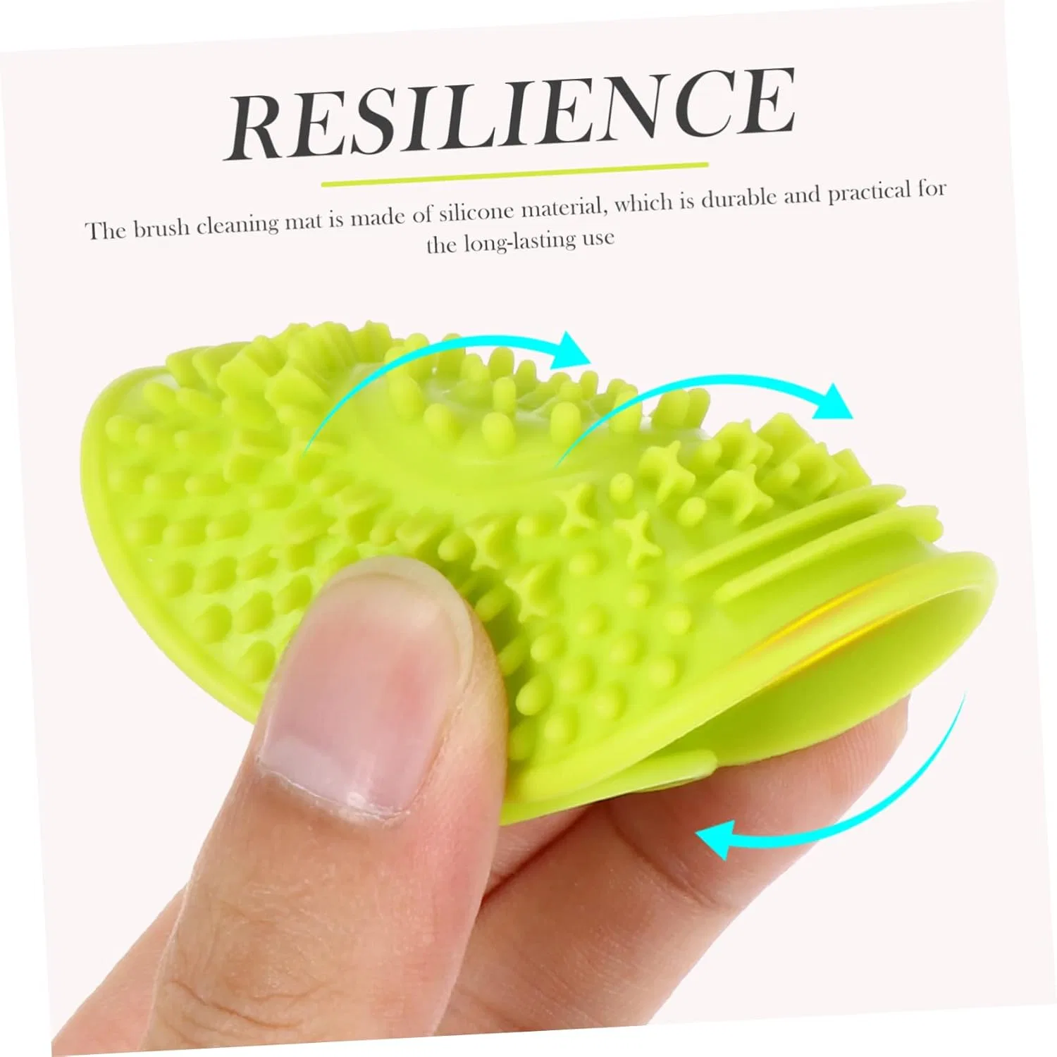 Набор для очистки кистей Silicone Brush Cleaner Pad Green ELAYARD 3 шт — фото 3