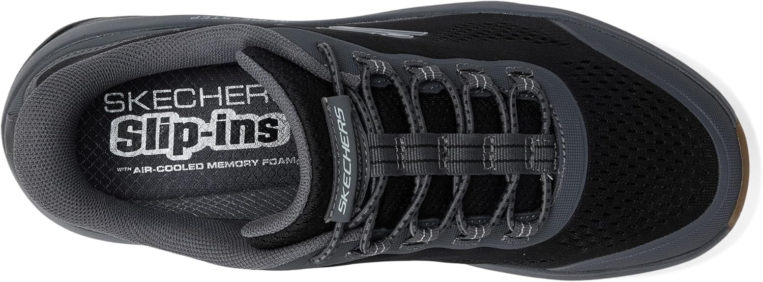 Мужские кроссовки Skechers Glide-Step Pro без шнурков, черный/угольный — фото 2
