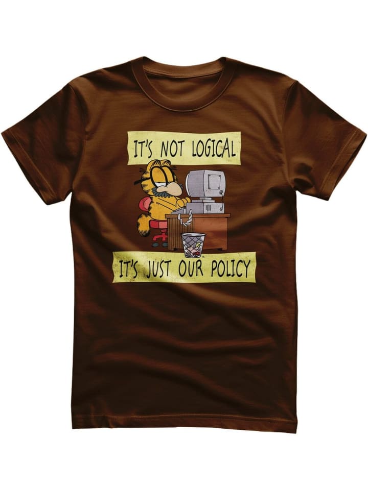 

Футболка Это нелогично, это просто наша политика коричневого цвета Garfield, Коричневый, Футболка Это нелогично, это просто наша политика коричневого цвета Garfield