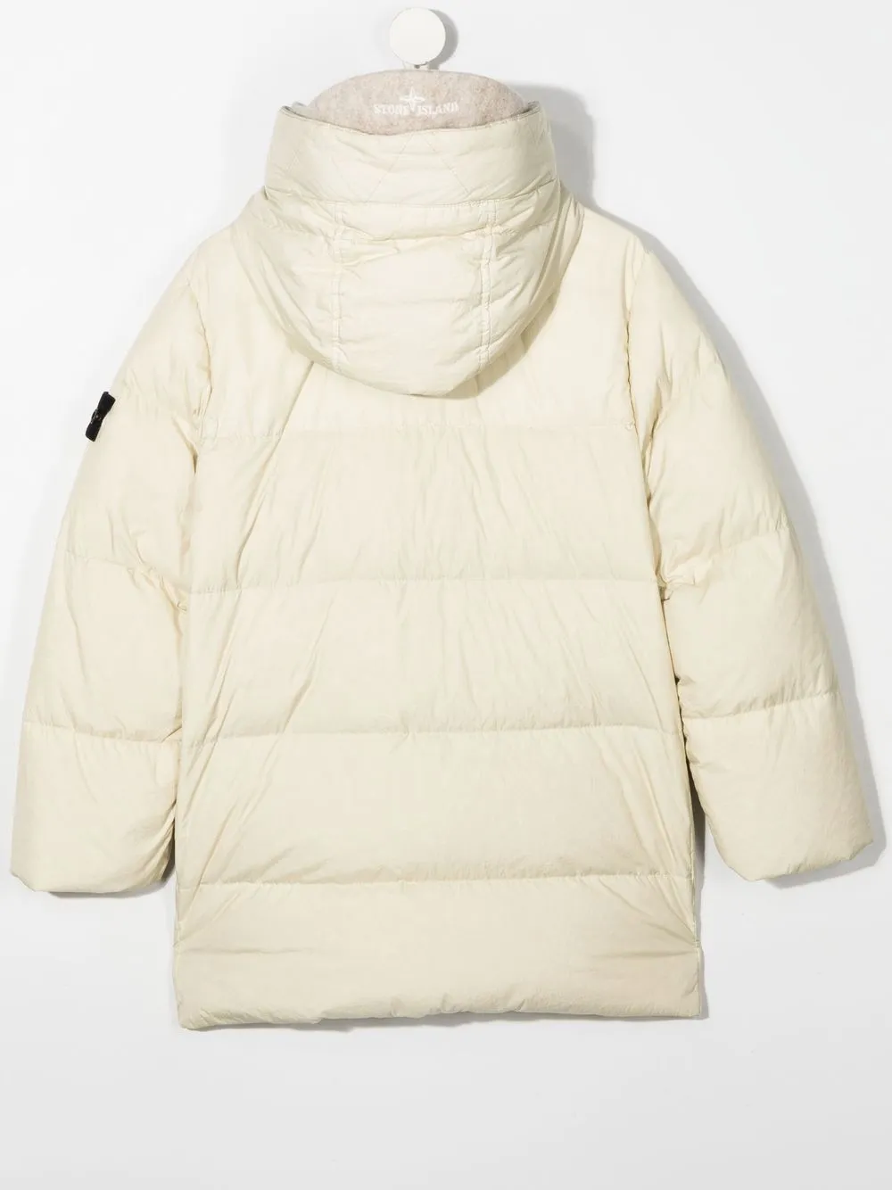Пуховик с нашивкой-логотипом Stone Island Junior, нейтральный — фото 2