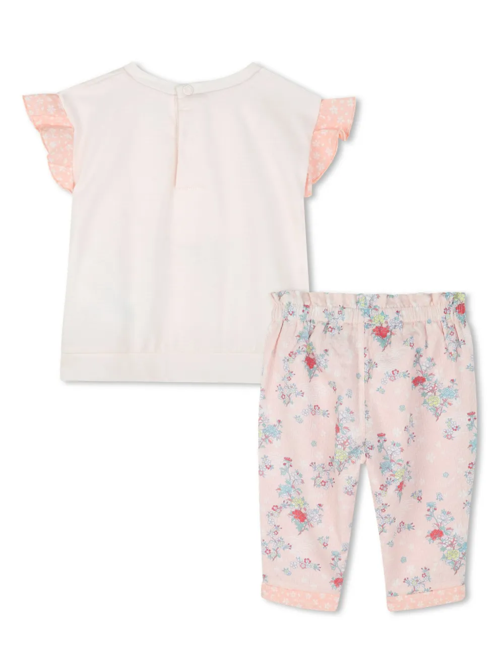 Комплект из футболки и брюк с логотипом Kenzo Kids, розовый — фото 2