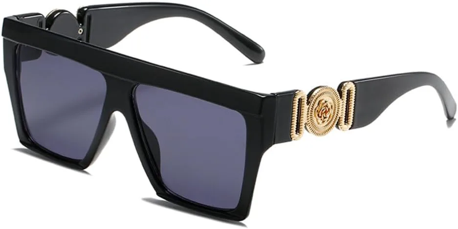 

Модные солнцезащитные очки-щиток для женщин и мужчин, линзы, металлическая оправа, роскошный повседневный стиль, защита от ультрафиолета UV400 LVTFCO, C1