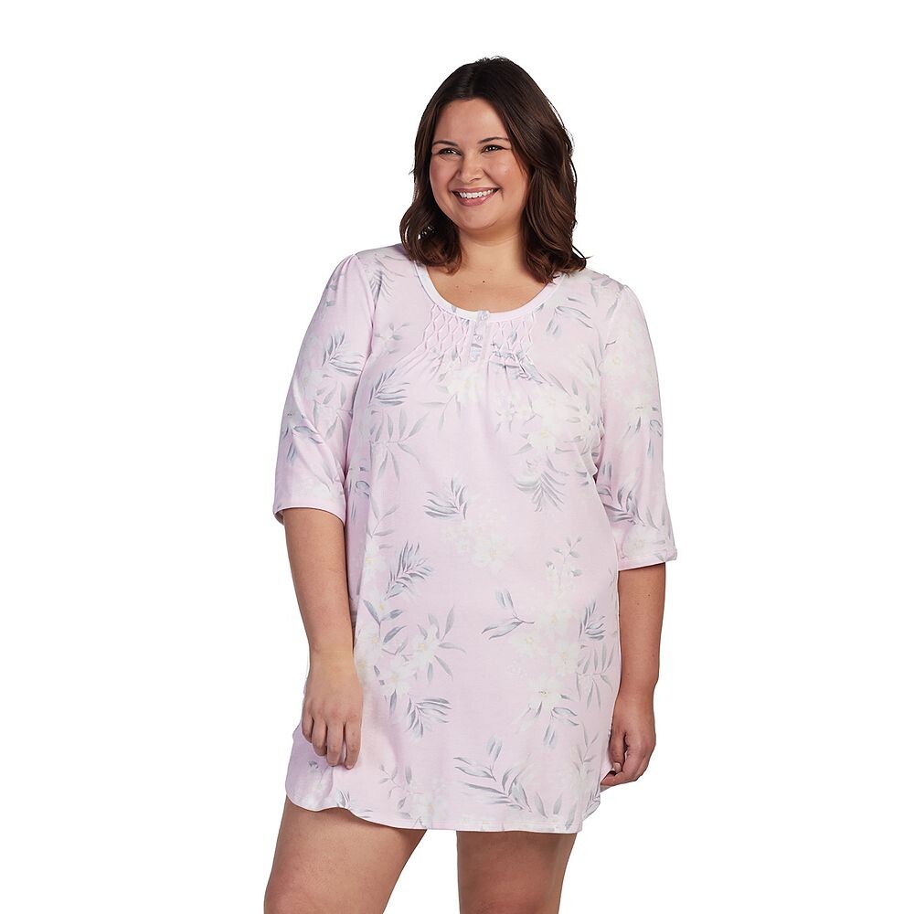 

Короткое платье Miss Elaine Essentials Cottonessa больших размеров, цвет Pink Floral