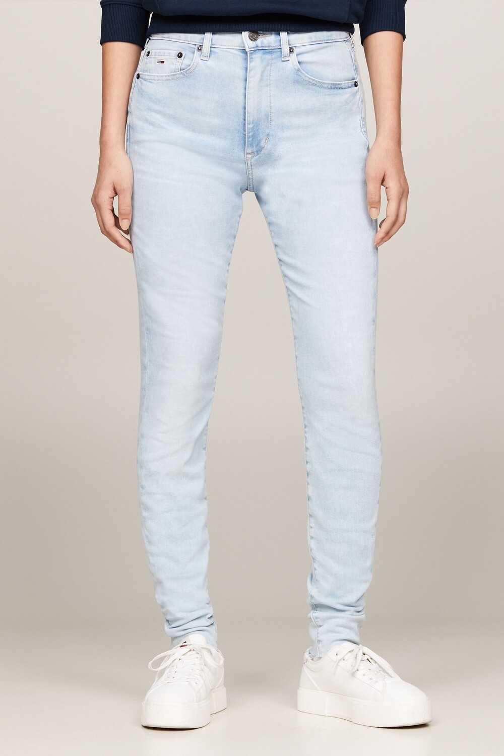 

Джинсы скинни Sylvia с высокой посадкой Tommy Jeans, синий