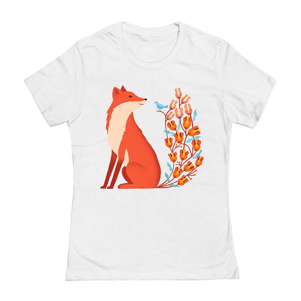 

Детская футболка Coffeeman Fox с цветочным принтом COLAB89 by Threadless, белый