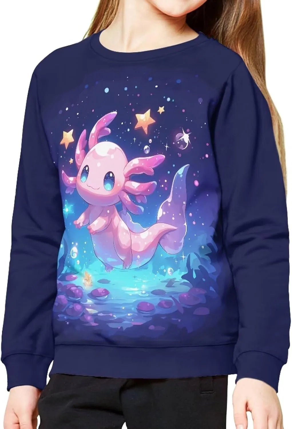 Детский свитшот ZPINXIGN, 1 Axolotl Galaxy