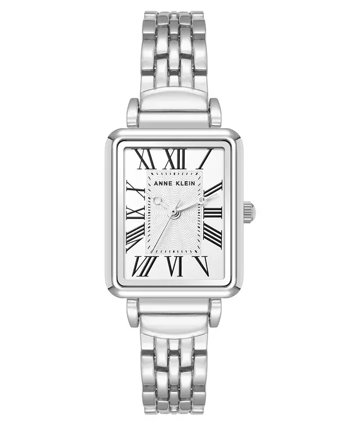 

Женские часы Quartz прямоугольные с римскими цифрами, металлический сплав серебристого оттенка, 23 мм Anne Klein