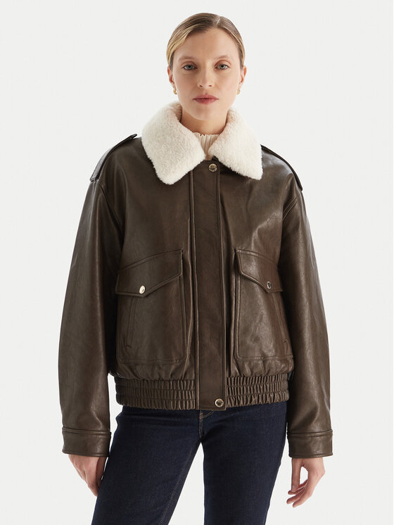 

Куртка из искусственной кожи relaxed fit 77A1487M52 Michael Michael Kors, коричневый