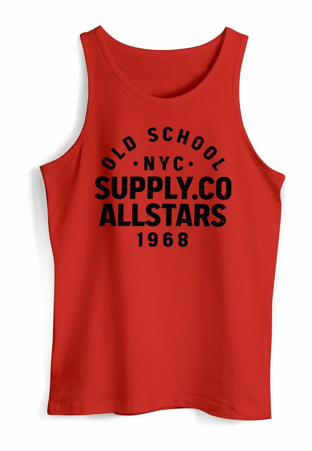 

Топ TANK- BEDRUCKT SCHRIFTZUG OLDSCHOOL NYC NEW YORK CITY Neverless, красный