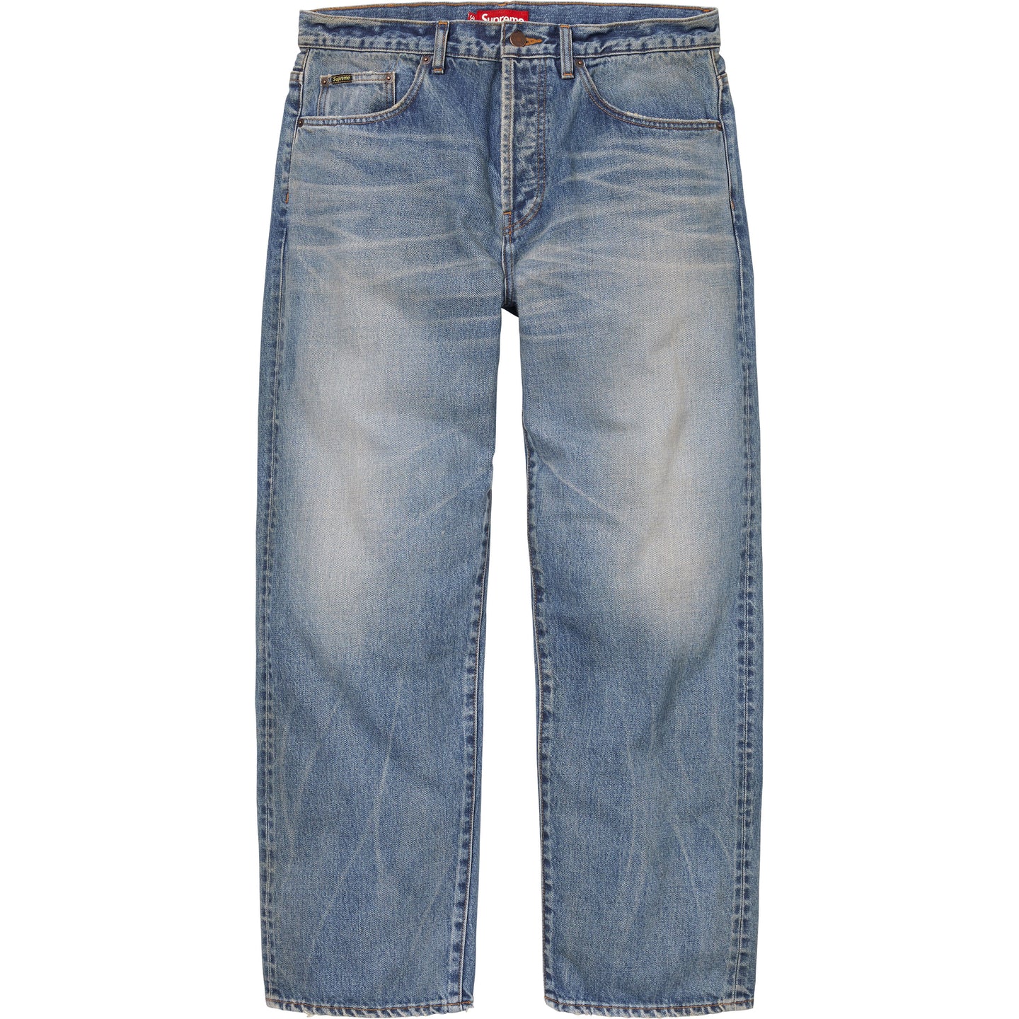 Высокоизношенные джинсы свободного кроя Selvedge Supreme, постиранный черный/постиранный черный — фото 4