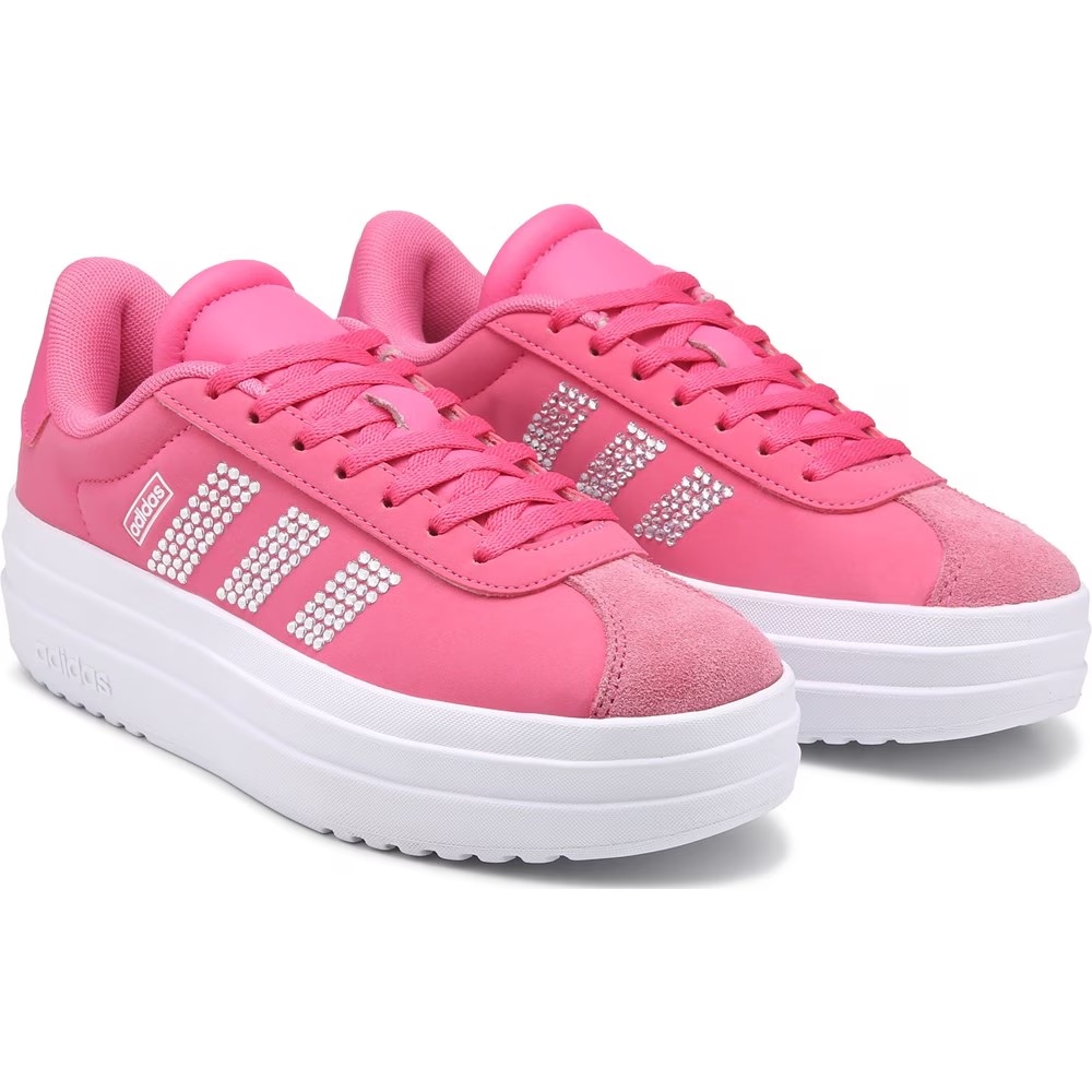 

Детские кроссовки vl court bold sneaker big kid от Adidas, pink rhinestone