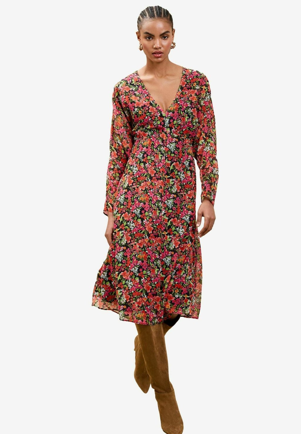

Повседневное платье REGULAR FIT - V-NECK BATWING SLEEVE MIDI Lipsy, красный