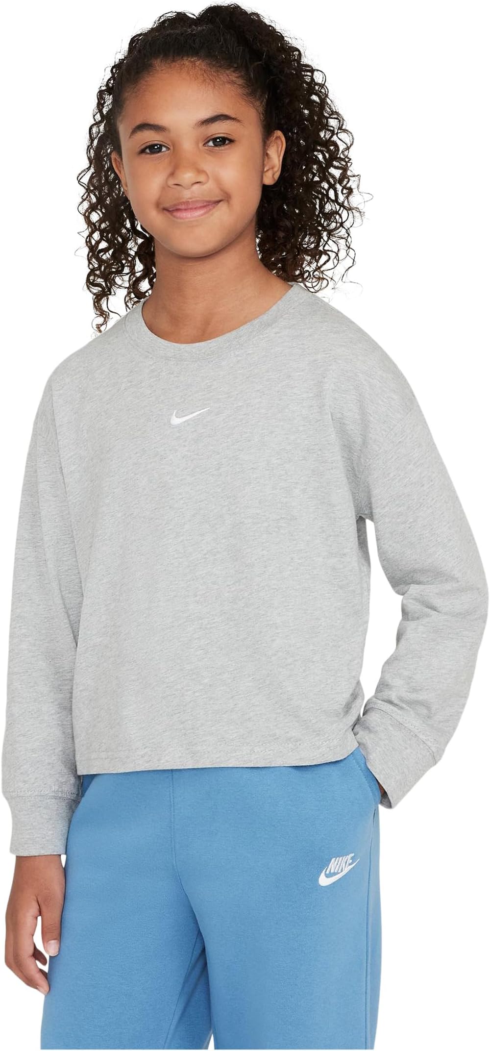 

Футболка с длинным рукавом Sportswear Essential Nike Kids, Dark Grey Heather
