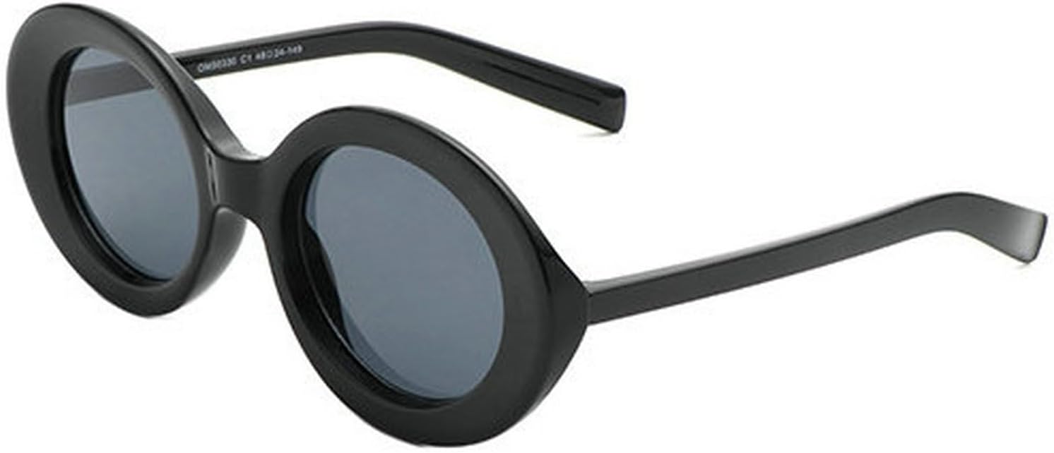 

Классические круглые солнцезащитные очки COTIA для женщин и мужчин, милые винтажные разноцветные овальные солнцезащитные очки, модные очки для активного отдыха W35, Black