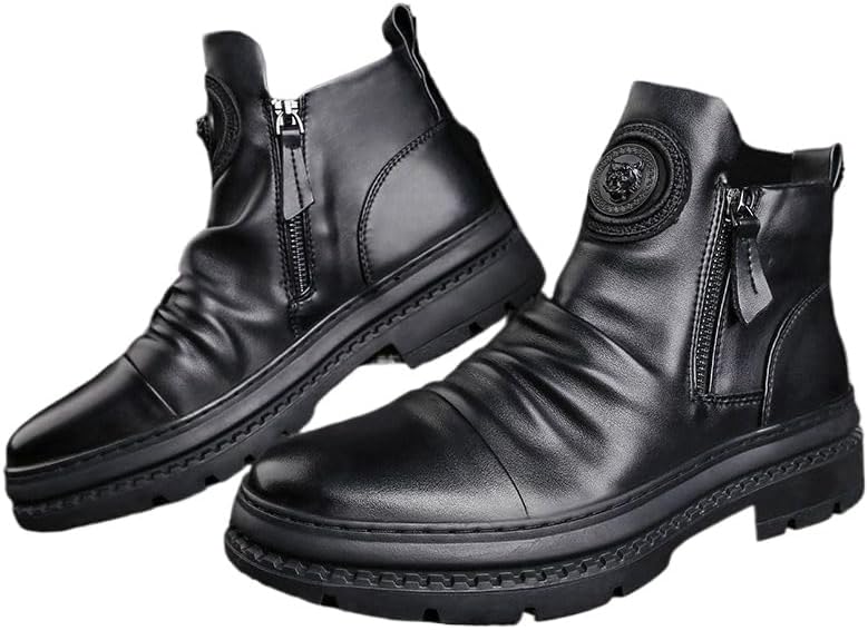 

Мужские классические ботинки челси на резинке, повседневные мужские ботинки челси до щиколотки Hhhchpm, черный