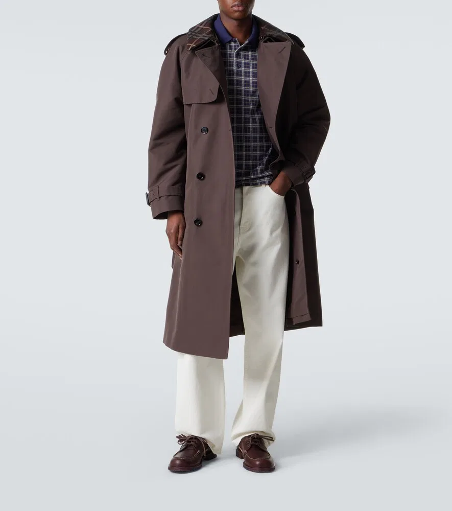 Кожаные лодочные туфли Burberry, бургунди — фото 2