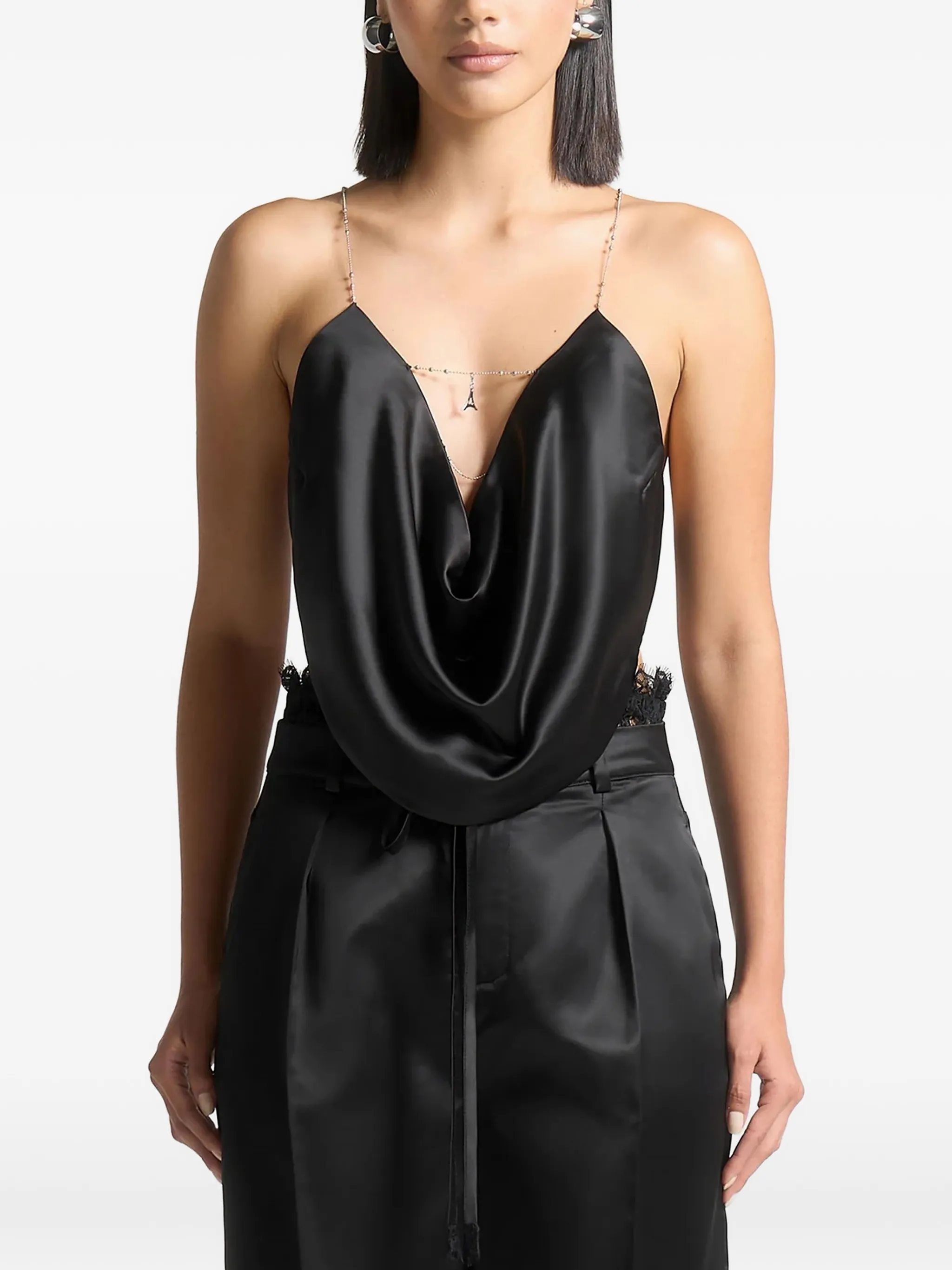 

Топ с воротником-хомутом Manière De Voir, черный