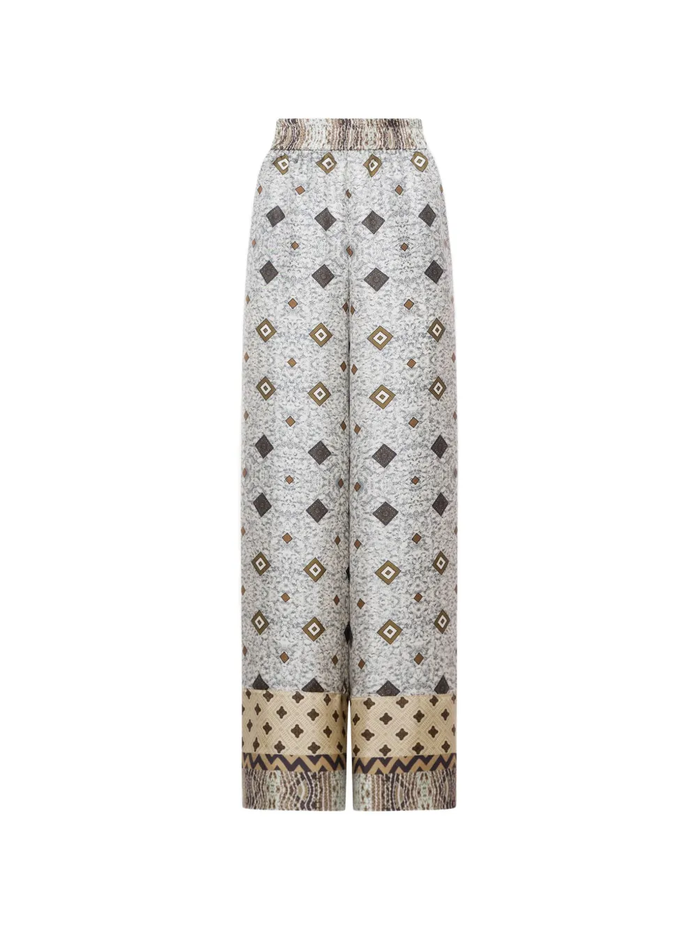 

Брюки палаццо Aloe с геометричным принтом Pierre-Louis Mascia, серый